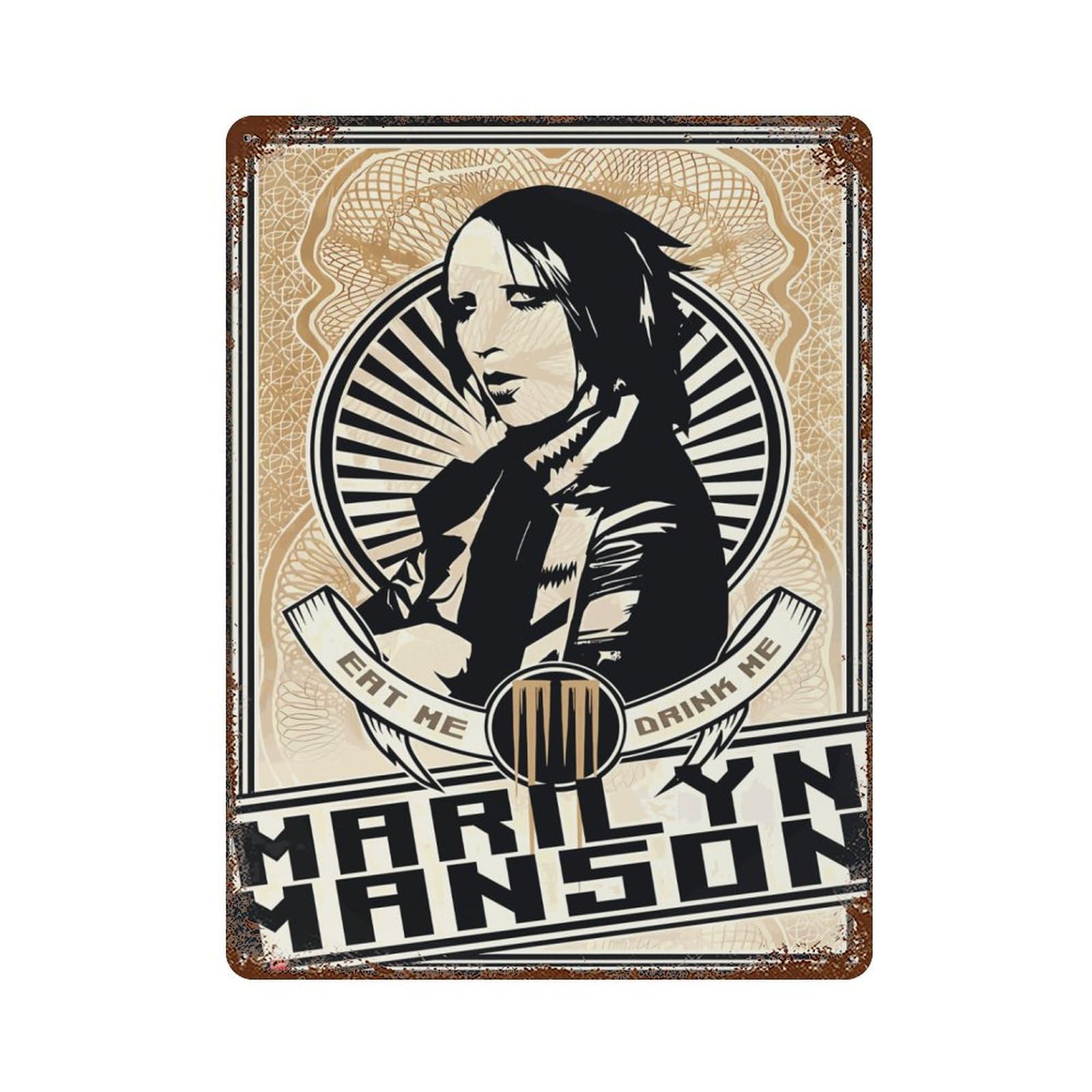 Amazon | Marilyn Manson マリリン マンソン ブリキ看板 レトロ風 金属